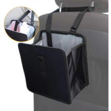 (As show, One size) Auto Mlleimer mit Deckel, Wasserdicht Auslaufsicher Abfalltasche Auto, ZusammenfaltbareOrganizer Abfall-Tasche fr Unterwegs