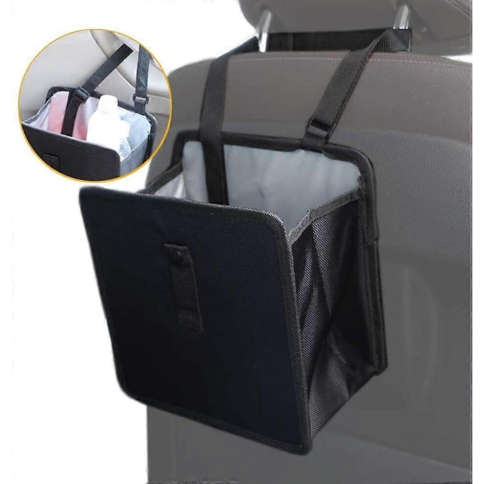 (As Show, One Size) Auto Mlleimer Mit Deckel, Wasserdicht Auslaufsicher Abfalltasche Auto, Zusammenfaltbareorganizer Abfall-Tasche Fr Unterwegs 4702433033063