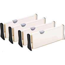 (As show, One size) 4er-Set einstellbare Schubladenteiler Organizer Separatoren - Dresser Organizer - fr Schlafzimmer, Badezimmer, Schrank, Babyschublade, Schreibtisch, B