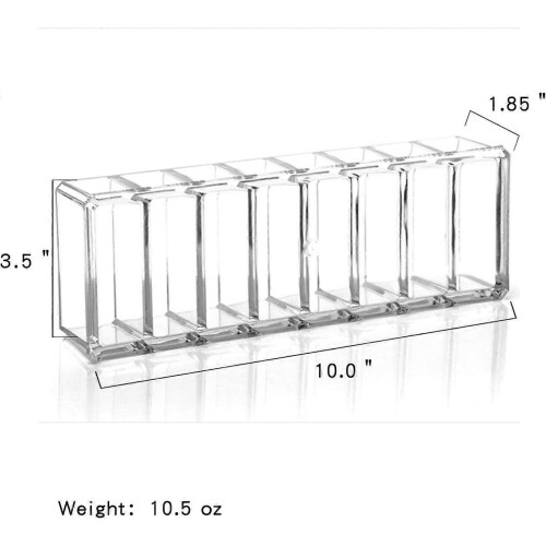 (As show, One size) Eyeshadow Organizer Clear Plastic Makeup Organizer Compact Powder Holder, 8 Space 1