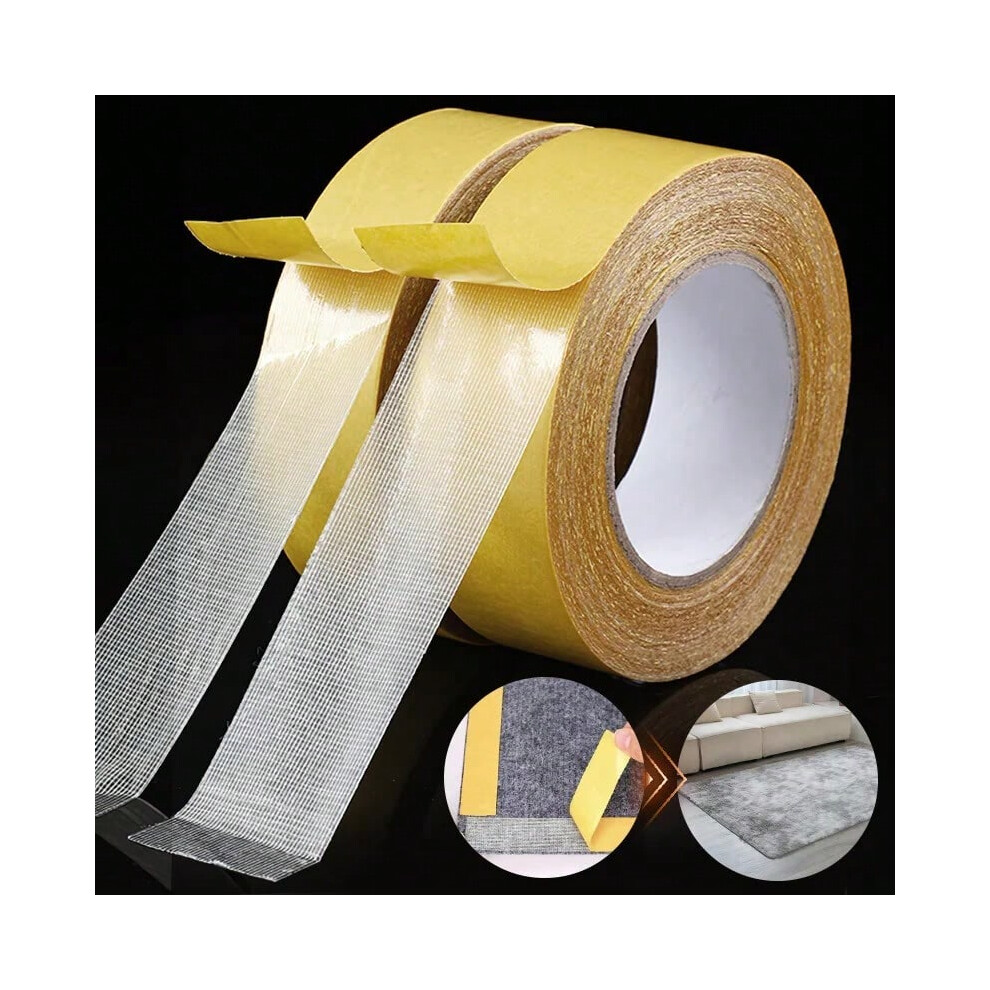 (20mm, 5M) Strong Double Sided Cloth Base Tape Double Sided Tape for Carpet Double Sided Tape No Residue Translucent Mesh Waterproof Tape-image-OPC-PHNFFVQ-NEW