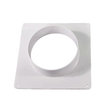 (As show, One size) Plastic Square to Round Flange Joint, 5.24-Inch, for Central AC Systems