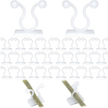 (As show, One size) 100 Pieces Plant Clips, Plant Climbing Clips, Self-Adhesive Vine Wall Hooks Invisible Garden Vegetable Holder Hanging Clips For Walls (White, Small Si