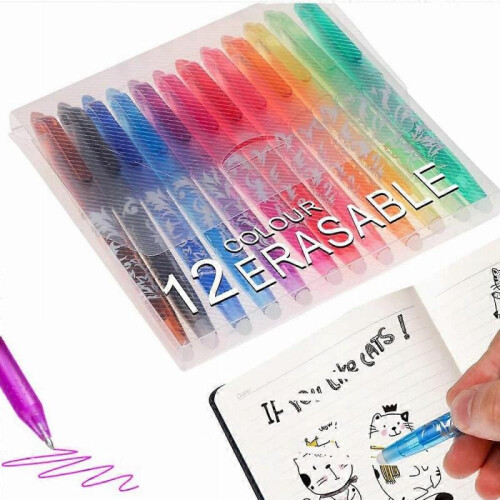 Erasable Colored Pens Set Of 12 Pieces 0.7mm