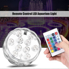 (As show, One size) Remote Control Submersible Waterproof LED Light Color Changing Aquarium Fish Tank Decor