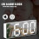 (White) Led Electronic Alarm Clock With Dual Power Supply And Voice Control - Simple Style Clock With Date, Time, Temperature And Snooze Function 2