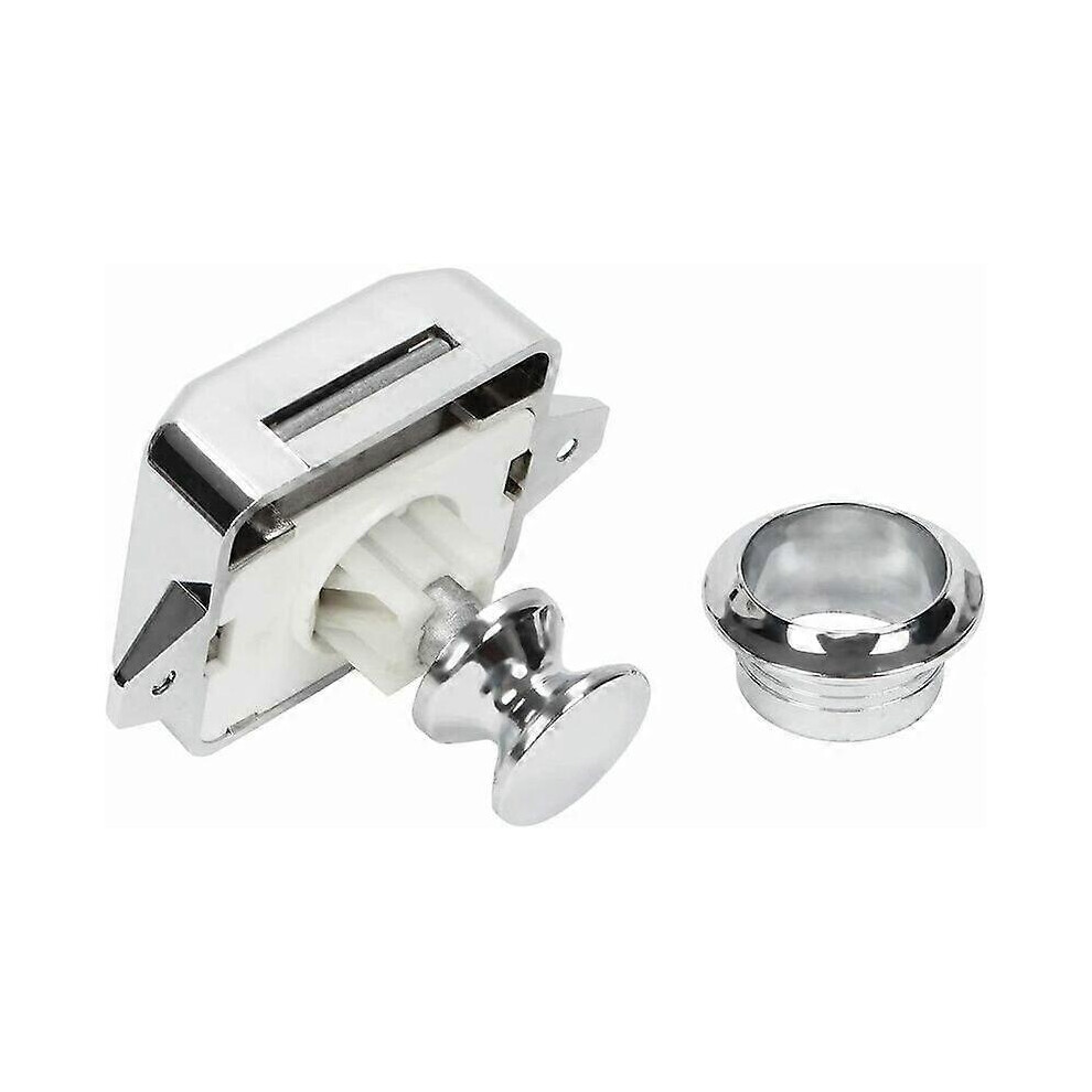 (As Show, One Size) Push Button Lock Latch For Motorhome And Rv Cupboards 4702433012617