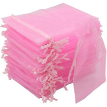 (As show, One size) 50 Pcs Organza Gift Bags, 10x15cm for Weddings and Parties