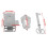 (As show, One size) Antique Classical Drawer Cabinet Lock Set with Key 5