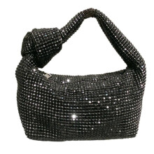 (Black) Women Evening Bag Fashionable Clutch Purse Handbag Rhinestones Clutch Bag Wedding Party Purse Underarm Bag for Banquets  Silver