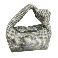 (Silver) Women Evening Bag Fashionable Clutch Purse Handbag Rhinestones Clutch Bag Wedding Party Purse Underarm Bag for Banquets Silver