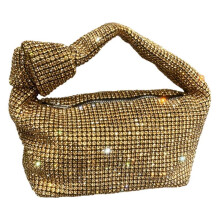 (Gold) Women Evening Bag Fashionable Clutch Purse Handbag Rhinestones Clutch Bag Wedding Party Purse Underarm Bag for Banquets  Silver