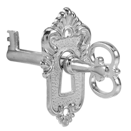 (As show, One size) Antique Classical Drawer Cabinet Lock Set with Key 2