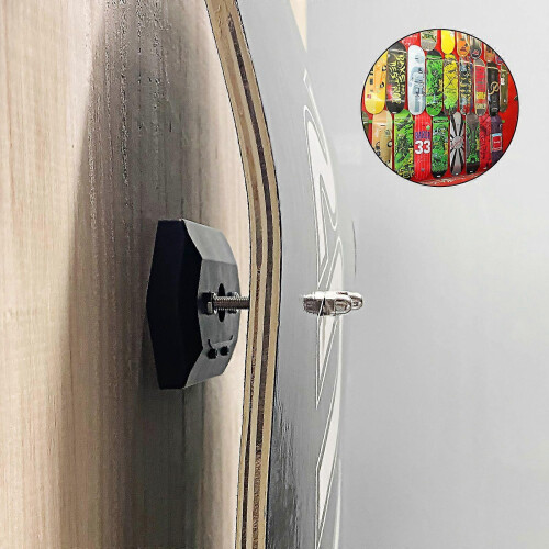 (As show, One size) 3-Pack Floating Skateboard Hangers  Easy Install Deck Display and Storage Rack 2