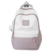 (Purple) Fashion Student Backpack Large Capacity School Bag for Teens Book Bags Casual Daypack Travel Rucksack Adjustable Strap  Red