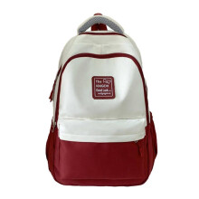 (Red) Fashion Student Backpack Large Capacity School Bag for Teens Book Bags Casual Daypack Travel Rucksack Adjustable Strap  Red
