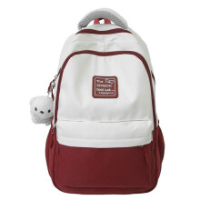 (Red) Fashion Student Backpack Large Capacity School Bag for Teens Book Bags Casual Daypack Travel Rucksack Adjustable Strap  Red