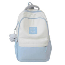 (Blue) Fashion Student Backpack Large Capacity School Bag for Teens Book Bags Casual Daypack Travel Rucksack Adjustable Strap  Red
