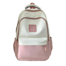 (Pink) Fashion Student Backpack Large Capacity School Bag for Teens Book Bags Casual Daypack Travel Rucksack Adjustable Strap  Red