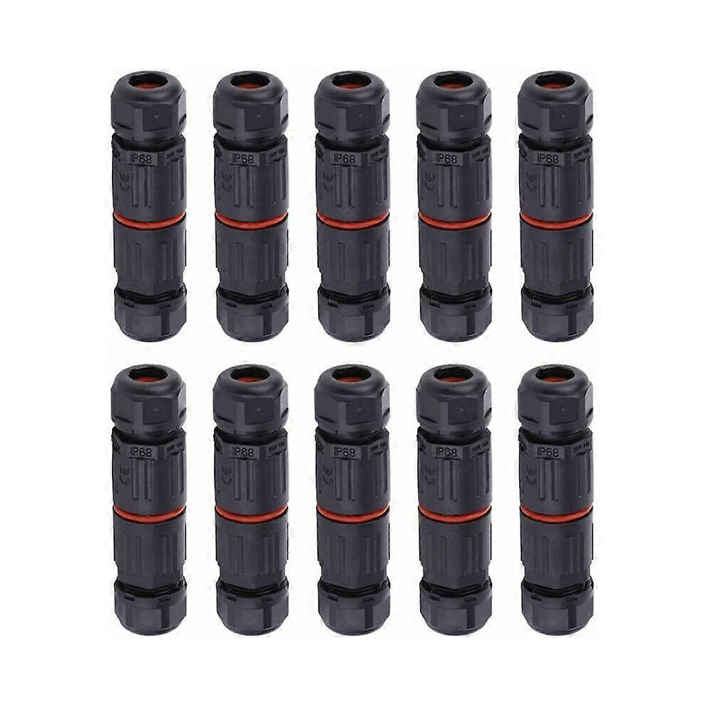 Photos - Other Electrical Equipment  10pcs IP68 waterproof straight connectors for electrical wires, 3-pin.(As show, One size)