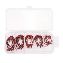 (As show, One size) 51pcs High Carbon Steel Fishing Hooks for Texas Rig Soft Bait