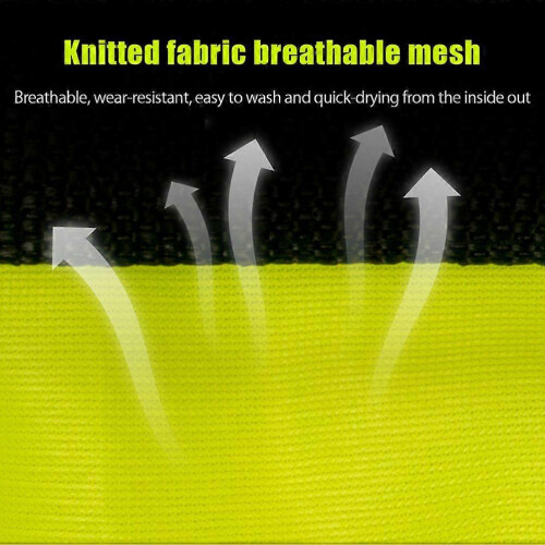 (As show, One size) Reflective Safety Vest with Front Pockets for Cyclists and Workers 1