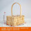 (As show, One size) Multipurpose Wicker Basket with Handle, Empty Gift or Picnic Basket 3