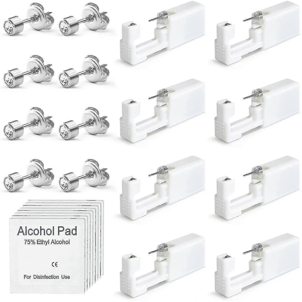 8 Pack Disposable Ear Piercing Gun With Ear Studs Painless And Safe Ear Piercing Kit For Girls Boys Women Men