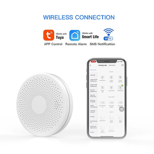 Smoke Detector Audible Alarm, Wifi Connectivity 1