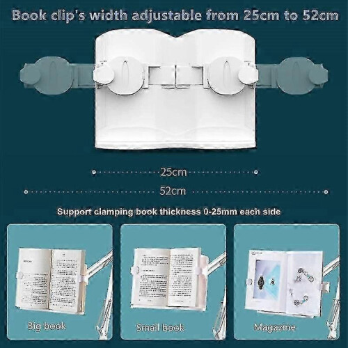 Desktop Long Arm Book Holder for Kids, Multi-Angle Rotating Reading Stand, Bed Book Rack 2