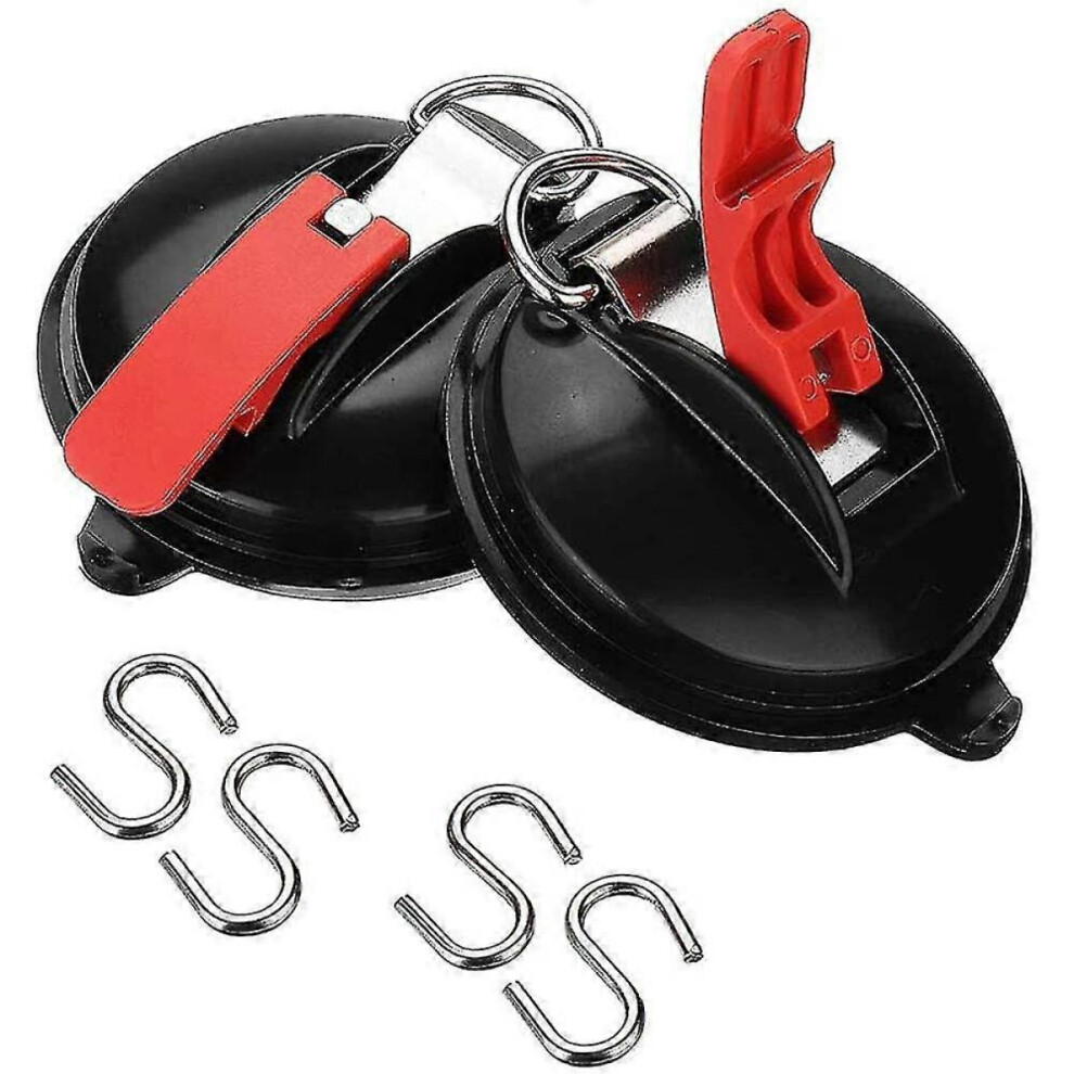 Lot de 2 ancrages à ventouse robustes - Accessoires pour voiture/bâche, tenue solide