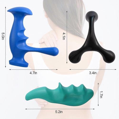 Trigger Point Massage Set - 2-Piece Deep Tissue Tools with Thumb Protector & Palm Massager 1