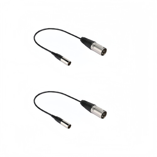 2 PCS Mini Xlr 3pin Male To Compatible With Canon Audio Cable For Transfering Camera Microphone Interface