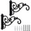 2-Pack Steel Wall Hooks - For Plants, Lights & Decor (Screws Included) 1