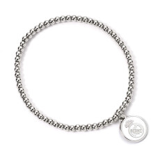 Real Madrid CF Silver Finish Bead Bracelet Official Licensed Product