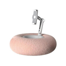 (As show, One size) Pink Tablet Pillow Holder for Reading, Fits 4.7"-13" Phones & Tablets, Plush & Removable Bowl