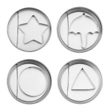 (As show, One size) Stainless Steel 12-Piece Cookie Cutter Set, Ideal for Cakes and Christmas Parties