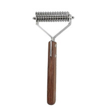 (As show, One size) De-shedding Undercoat Grooming Rake De-shedding Tool for Dogs and Cats, Suitable for Thick Coat, 14-tooth De-shedder for Groomers and Pet Owners