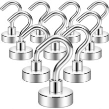 (As show, One size) Super Strong 10-Pack Magnetic Hooks, 10kg Capacity for Fridge & Cruise Cabins