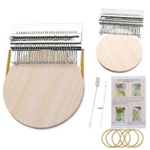 (As show, One size) Small Loom for DIY Projects - 12 Hooks for Crafting Beautiful Weaving Art