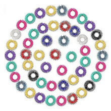 (As show, One size) 100pcs Fidget Sensory Rings, Stress Relief Acupressure Rings for Teens and Adults