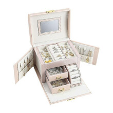 (As show, One size) Simple drawer jewelry storage box multi-layer creative earrings earrings ring jewelry storage box