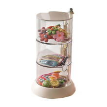 (As show, One size) Multi layer and multi grid rotating jewelry storage box, transparent household ring and earring jewelry box