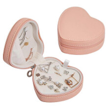 (As show, One size) PU Portable Jewelry Storage Box Necklace Ring Earrings Earrings Earrings Storage Hand Jewelry Gift Jewelry Box Small