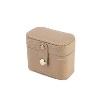 (As show, One size) Jewelry box portable travel simple mini jewelry stud earrings ring storage box