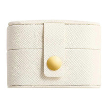 (As show, One size) Ring box mini cute creative box PU jewelry storage box earring box trumpet display