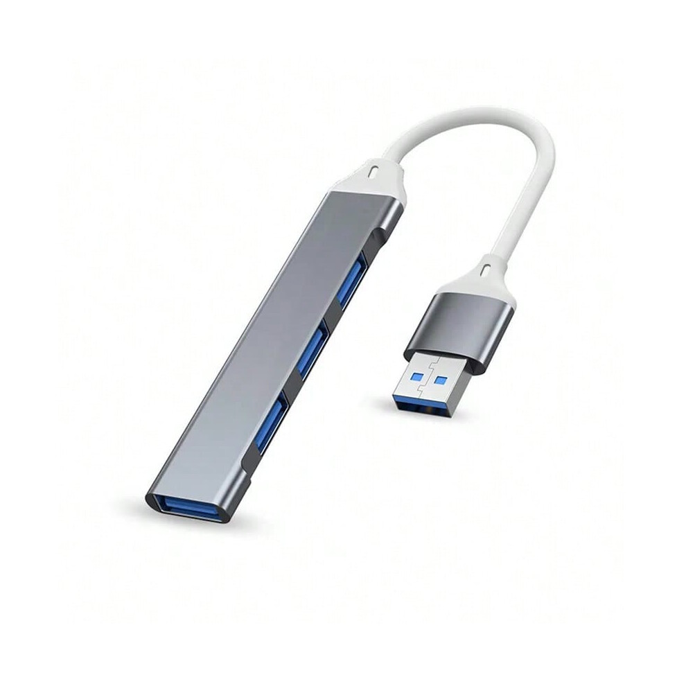 (Usb ) 4Port Usb 3.0 Hub Usb Hub High Speed Type C Splitter 5Gbps For Pc Computer Accessories Multiport Hub 4 Usb 3.0 2.0 Ports Gray 7605231736839