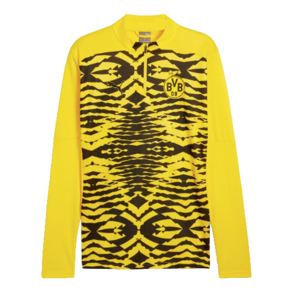 Puma (Xl) 2024-2025 Borussia Dortmund Prematch 1/4 Zip Top (Yellow) Yellow