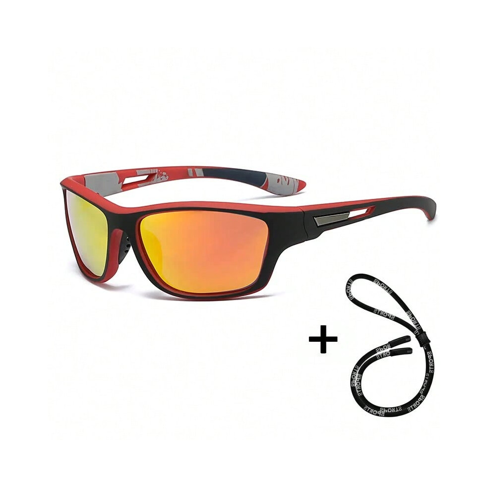 (A Black Red Mirror) 2023 High Definition Polarized Sunglasses for Men Women Outdoor Sport Fishing Sun Glasses UV400 Protection Driving Eyeglasses-image-OPC-PHNFYMZ-NEW