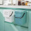 (As show, One size) 3L Kitchen Compost Bin Kitchen Waste Bin Household Hanging Trash Cans with Lid ,Blue 2